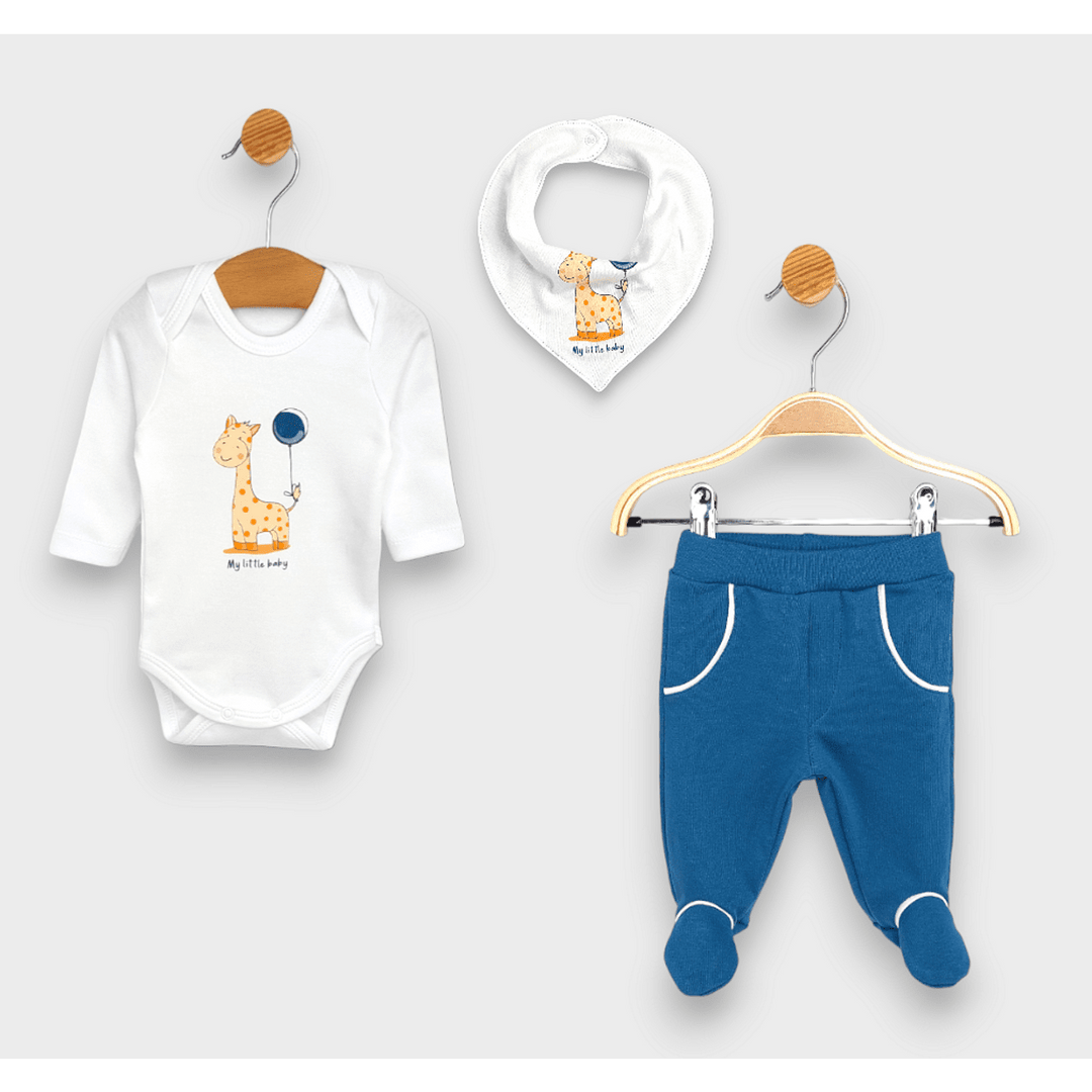 Rainy Бебешки комплект 3 части My little baby 56 - 74 см. син океан