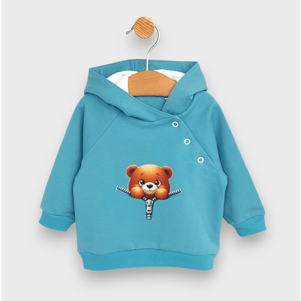 Rainy Бебешки комплект от 2 части Мече с цип 62-92 см. бор