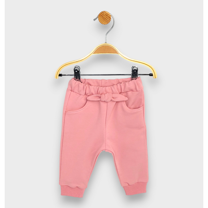 Rainy Бебешки комплект от 2 части Пухено мече 62-92 см. пудра