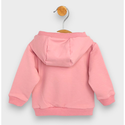 Rainy Бебешки комплект от 2 части Пухено мече 62-92 см. пудра