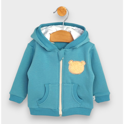 Rainy Бебешки комплект от 2 части Пухено мече 62-92 см. бор