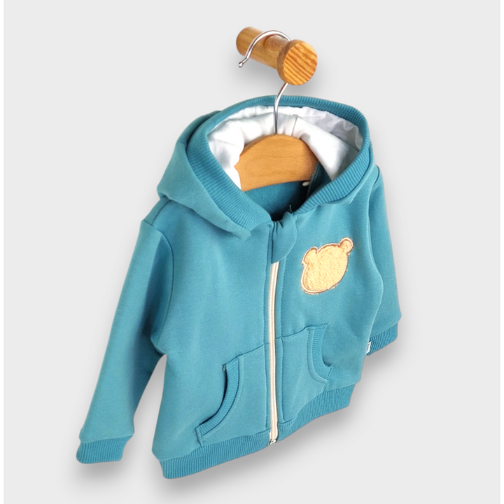 Rainy Бебешки комплект от 2 части Пухено мече 62-92 см. бор