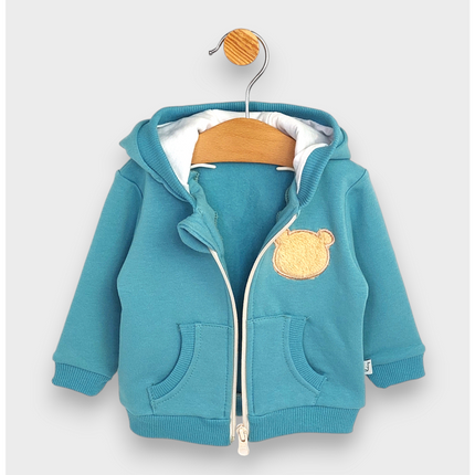 Rainy Бебешки комплект от 2 части Пухено мече 62-92 см. бор