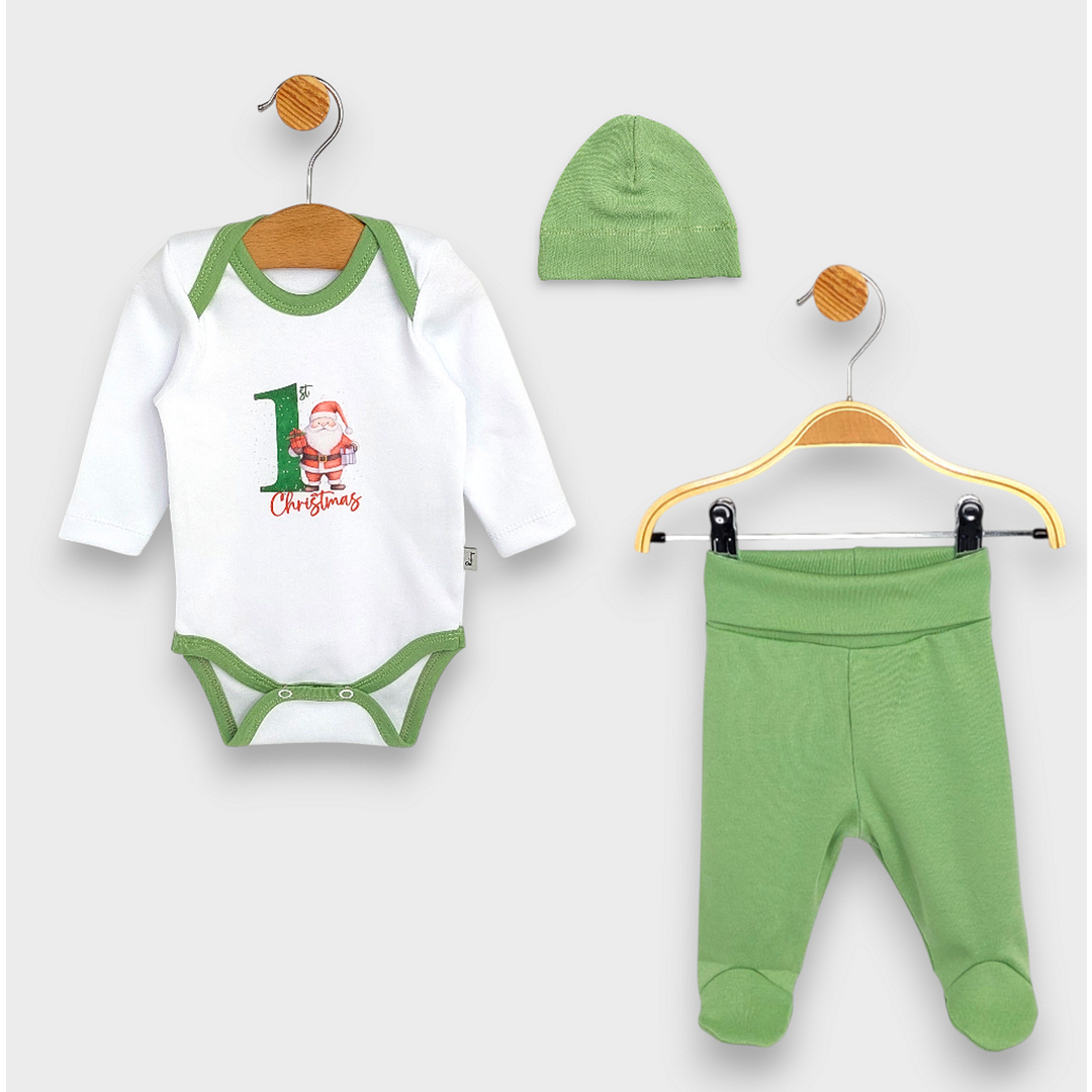 Rainy Бебешки комплект от 3 части 1st Christmas 56-62 см. гора