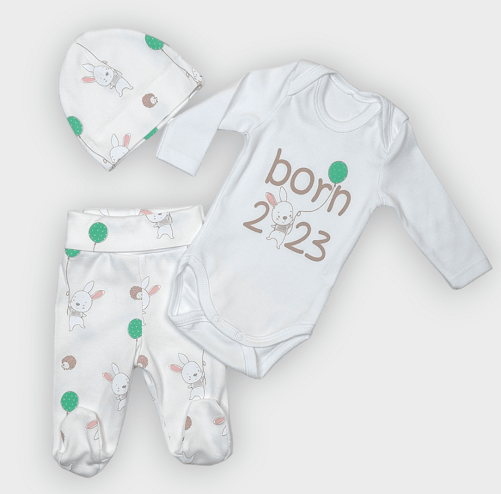 Rainy Бебешки комплект от 3 части Born 2023 48-62 см.