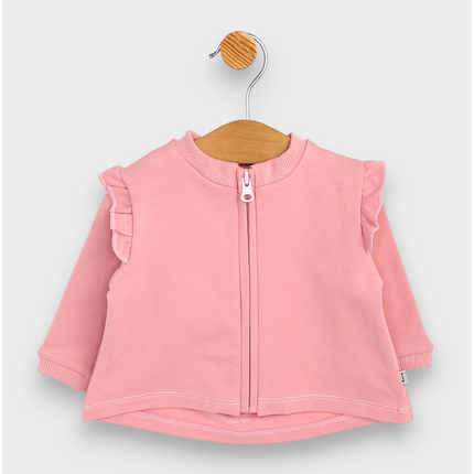 Rainy Бебешки комплект от 3 части Мече с панделка 62-92 см. пудра