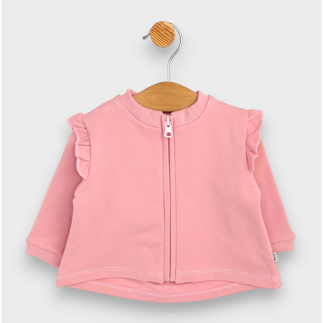 Rainy Бебешки комплект от 3 части Мече с панделка 62-92 см. пудра