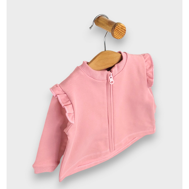 Rainy Бебешки комплект от 3 части Мече с панделка 62-92 см. пудра