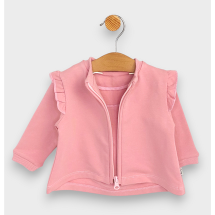 Rainy Бебешки комплект от 3 части Мече с панделка 62-92 см. пудра