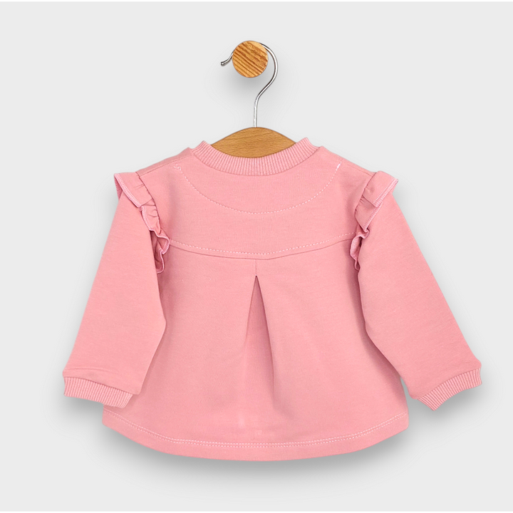 Rainy Бебешки комплект от 3 части Мече с панделка 62-92 см. пудра