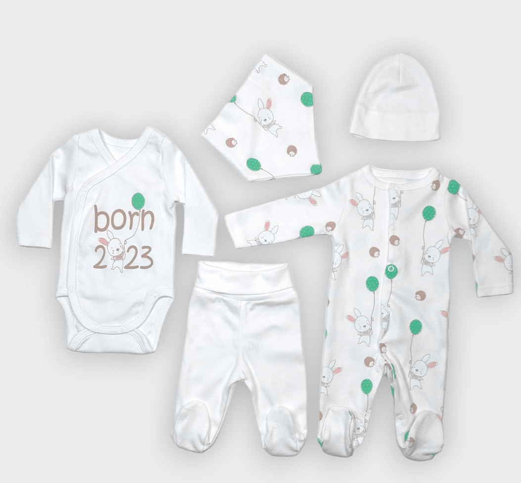 Rainy Бебешки комплект от 5 части Born 2023 48-62 см.