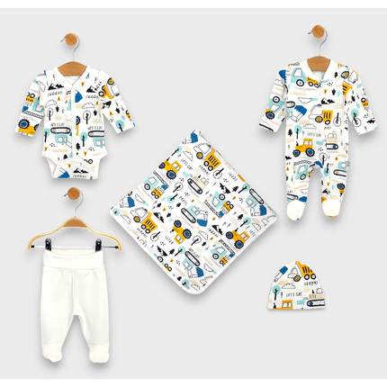 Rainy Бебешки комплект за изписване 5ч. Багери