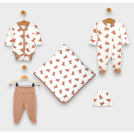 Rainy Бебешки комплект за изписване 5ч. Мече