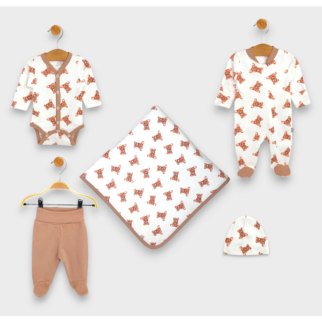 Rainy Бебешки комплект за изписване 5ч. Мече