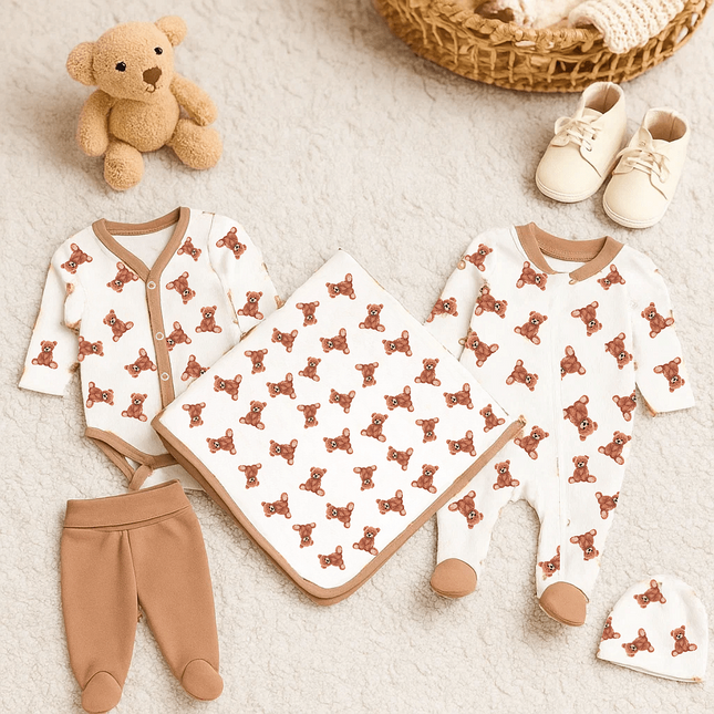 Rainy Бебешки комплект за изписване 5ч. Мече