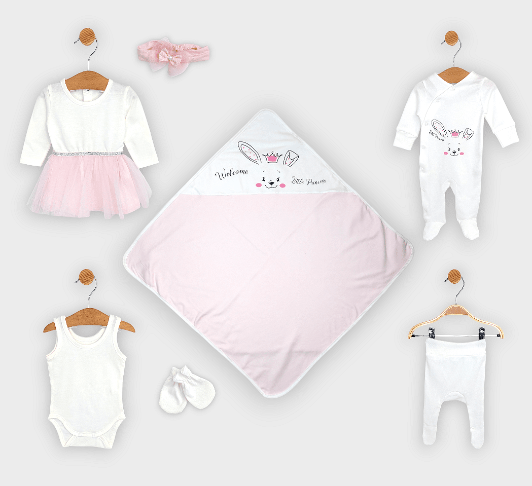 Rainy Бебешки комплект за изписване 7ч. Welcome little princess