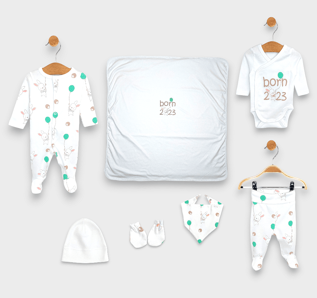 Rainy Бебешки комплект за изписване 7ч. Born 2023