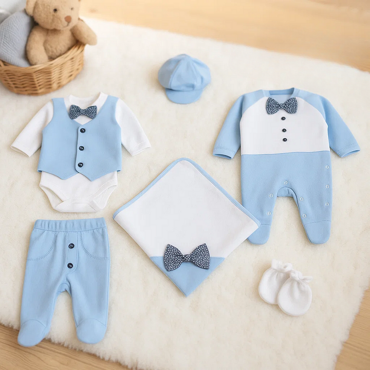 Rainy Бебешки комплект за изписване 7ч. Папионка