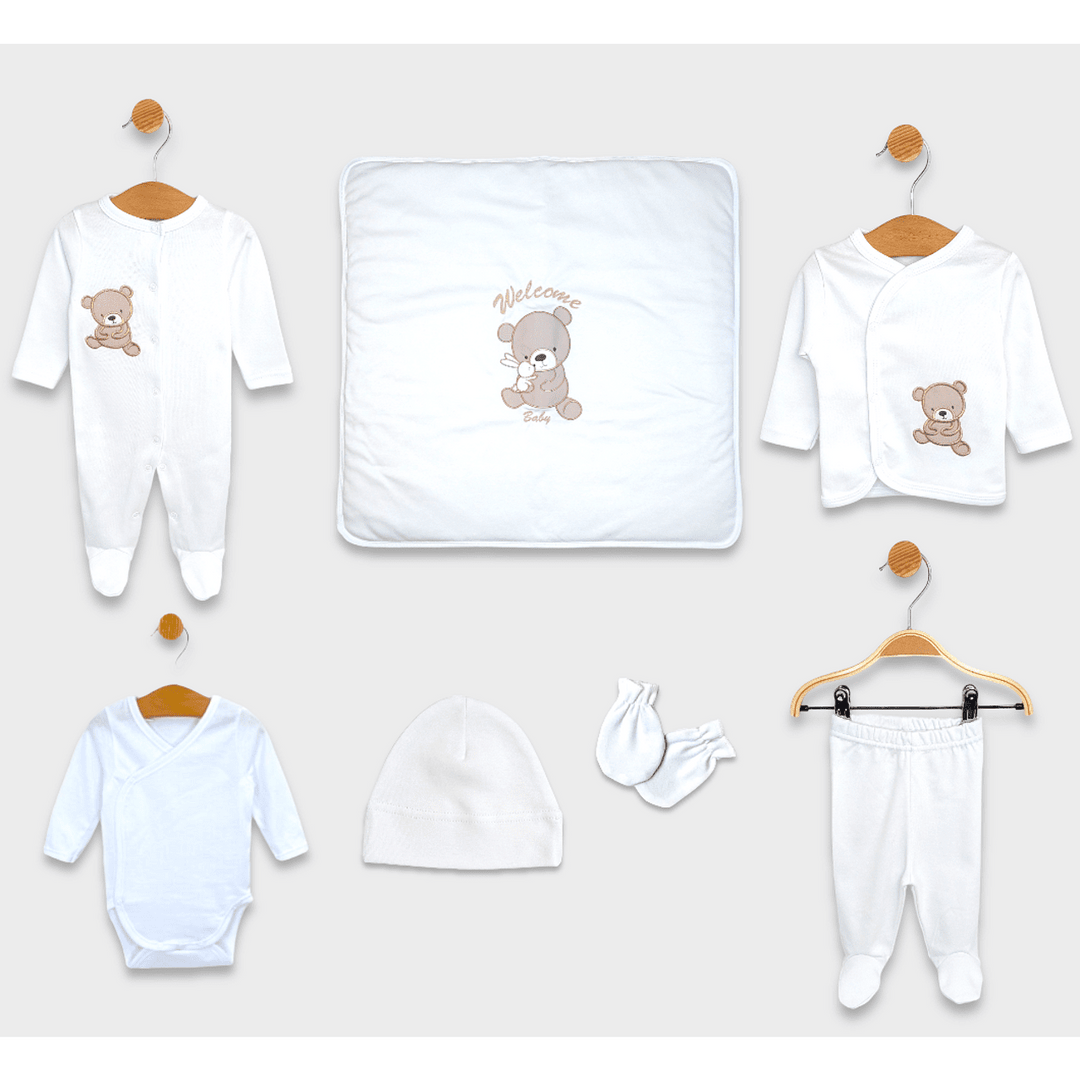 Rainy Бебешки комплект за изписване 7ч. Welcome Baby Bear and Rabbit