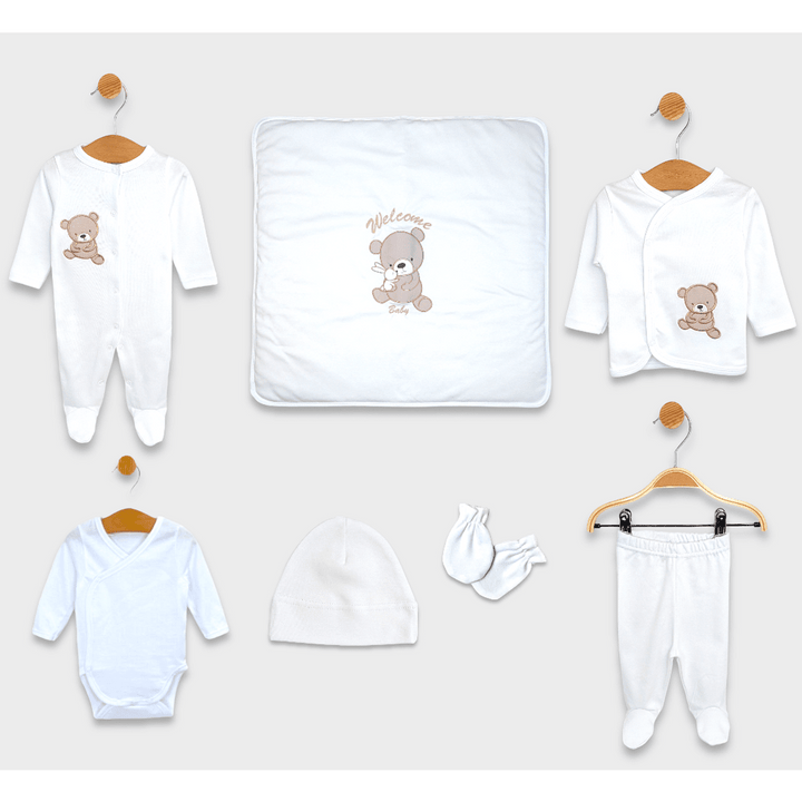 Rainy Бебешки комплект за изписване 7ч. Welcome Baby Bear and Rabbit