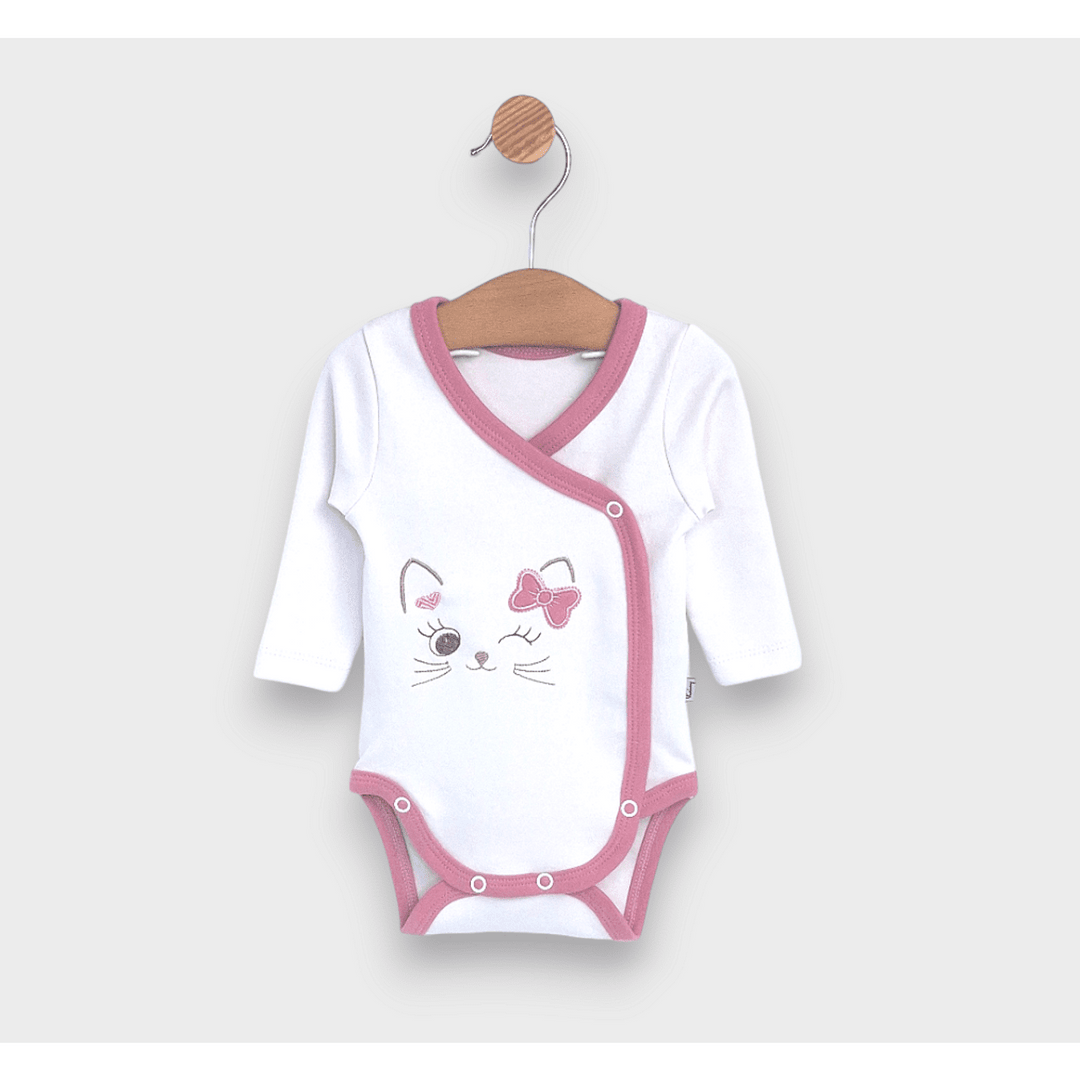 Rainy Бебешки комплект за изписване 8ч. Hello Cat роза