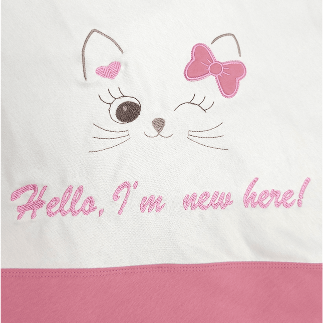 Rainy Бебешки комплект за изписване 8ч. Hello Cat роза