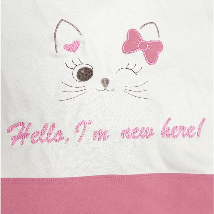 Rainy Бебешки комплект за изписване 8ч. Hello Cat роза