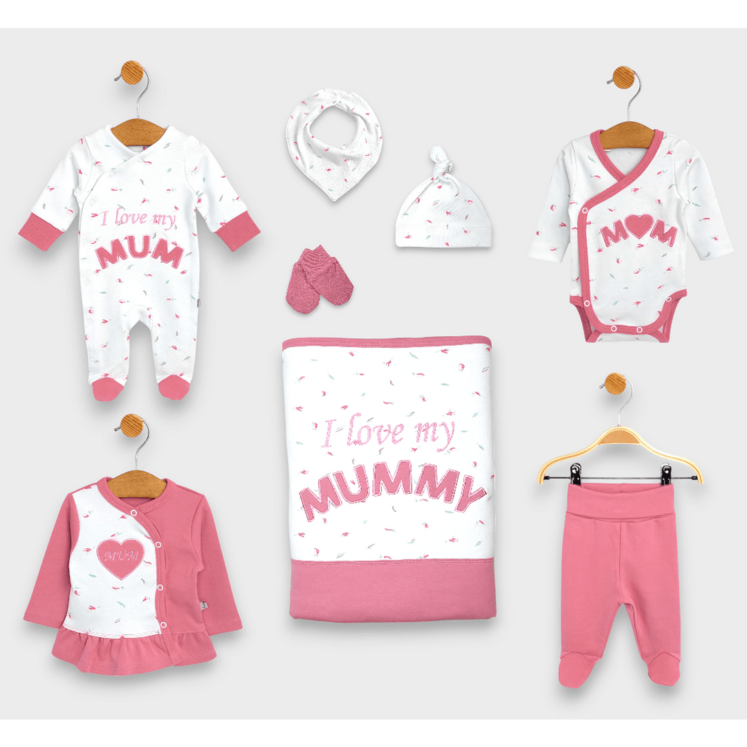 Rainy Бебешки комплект за изписване 8ч. I love my mummy