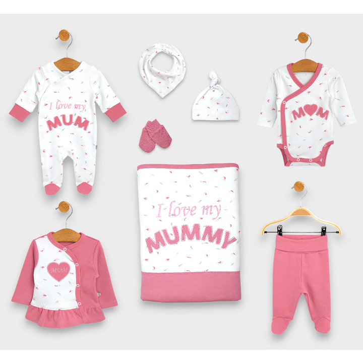 Rainy Бебешки комплект за изписване 8ч. I love my mummy