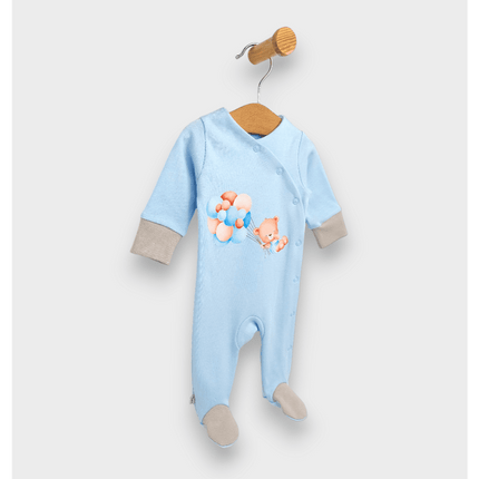 Rainy Бебешки комплект за изписване 8ч. Мече с балони син