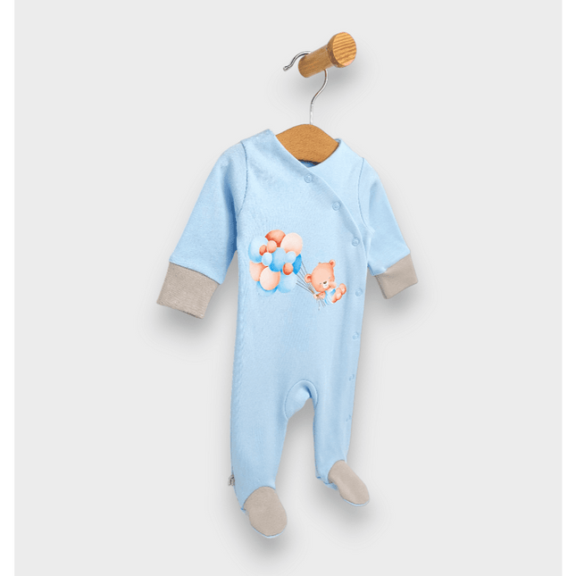 Rainy Бебешки комплект за изписване 8ч. Мече с балони син