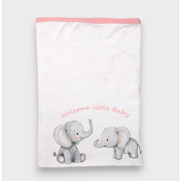 Rainy Бебешки комплект за изписване 8ч. Слончета розов