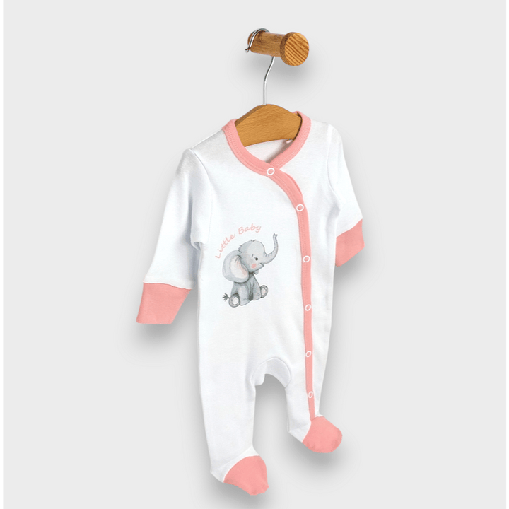 Rainy Бебешки комплект за изписване 8ч. Слончета розов