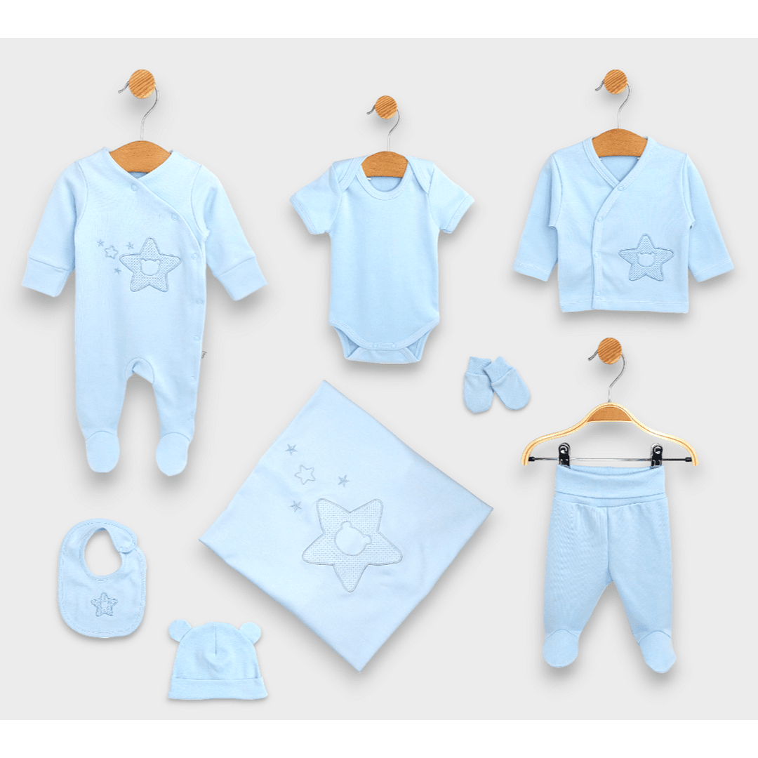 Rainy Бебешки комплект за изписване 8ч. Звезда с мече Лято