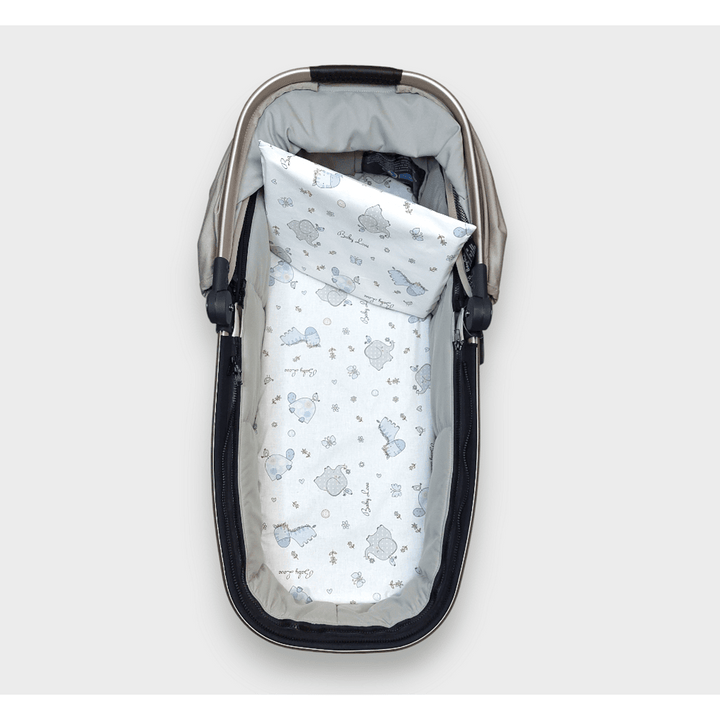 Rainy Бебешки комплект за количка 2 части Сини зебри и слончета