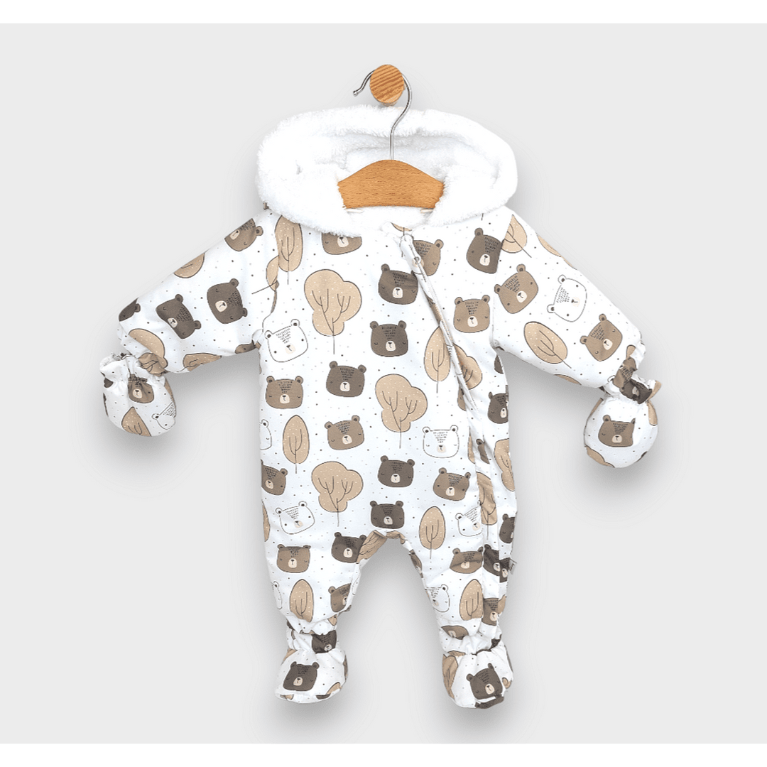 Rainy Бебешки космонавт Bears and trees 56 - 86 см. бял