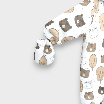Rainy Бебешки космонавт Bears and trees 56 - 86 см. бял