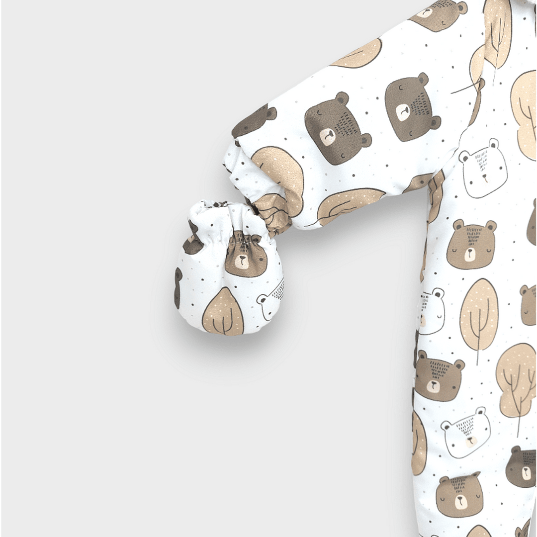 Rainy Бебешки космонавт Bears and trees 56 - 86 см. бял