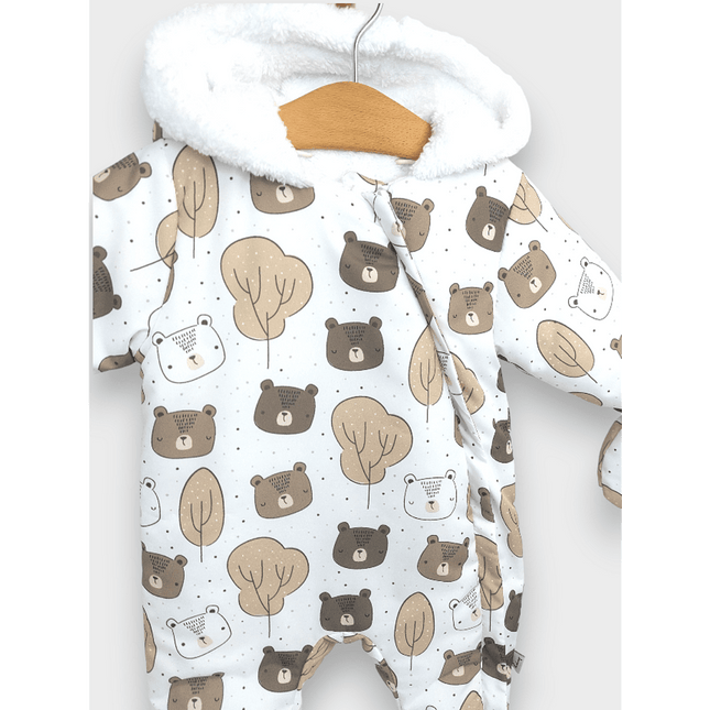 Rainy Бебешки космонавт Bears and trees 56 - 86 см. бял