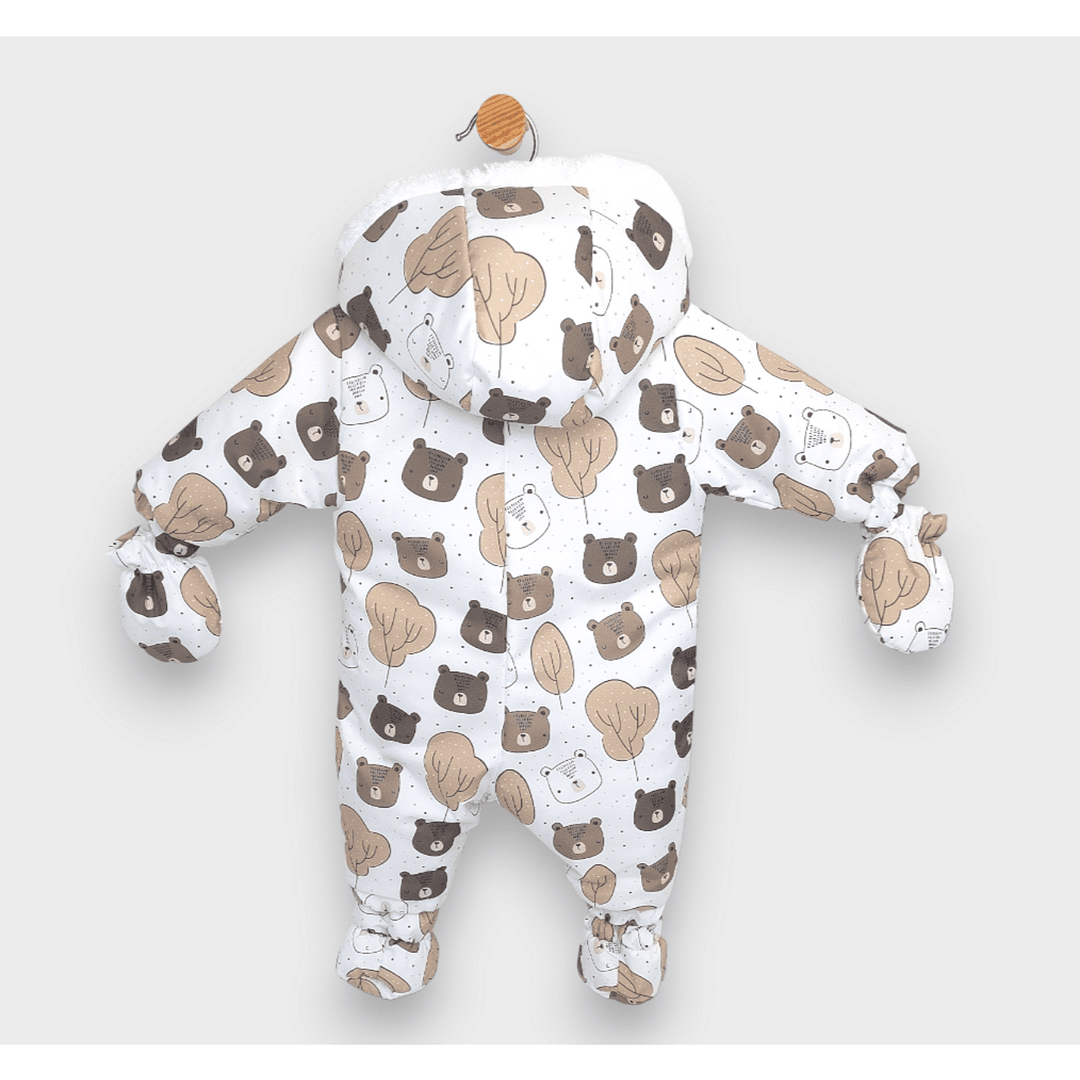 Rainy Бебешки космонавт Bears and trees 56 - 86 см. бял