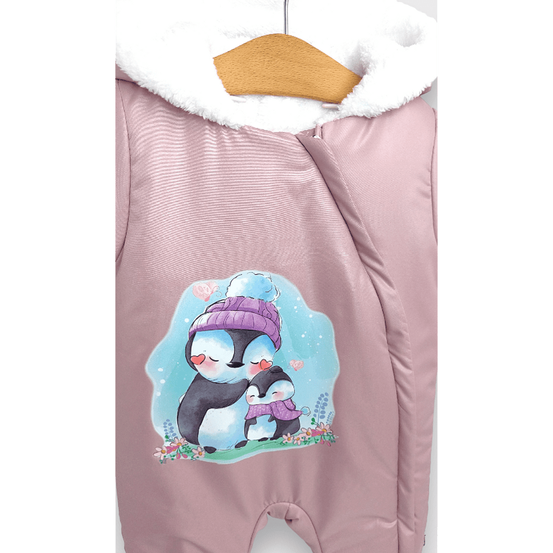 Rainy Бебешки космонавт Cute penguins 56 - 86 см. розов