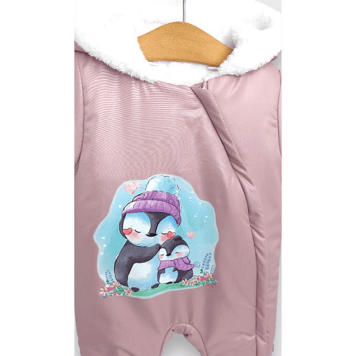 Rainy Бебешки космонавт Cute penguins 56 - 86 см. розов