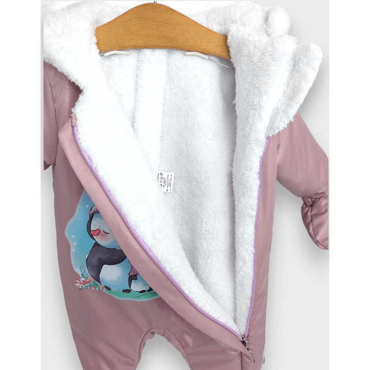 Rainy Бебешки космонавт Cute penguins 56 - 86 см. розов