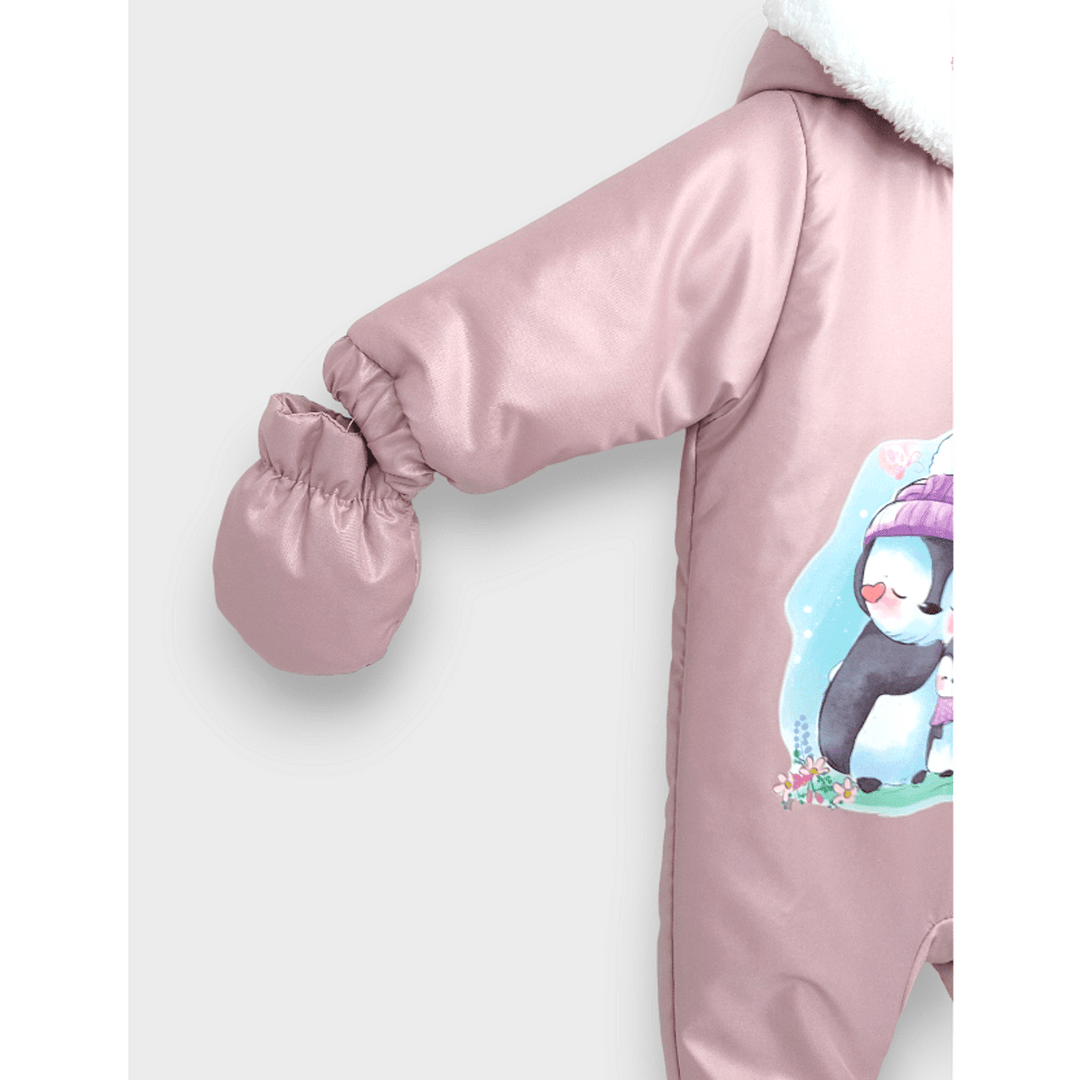 Rainy Бебешки космонавт Cute penguins 56 - 86 см. розов