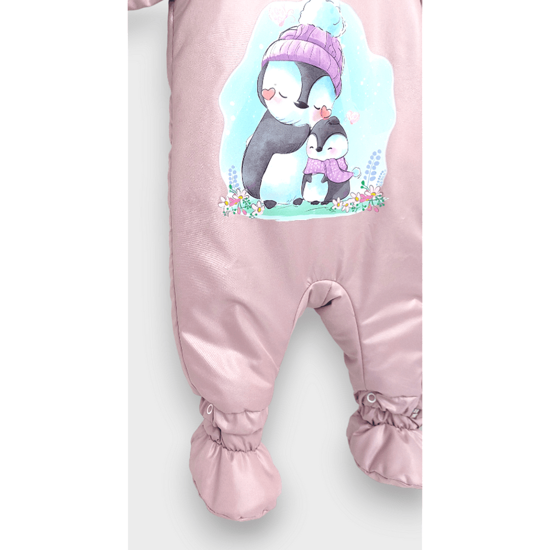 Rainy Бебешки космонавт Cute penguins 56 - 86 см. розов