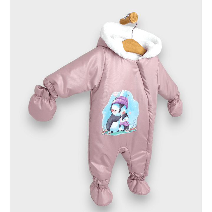 Rainy Бебешки космонавт Cute penguins 56 - 86 см. розов