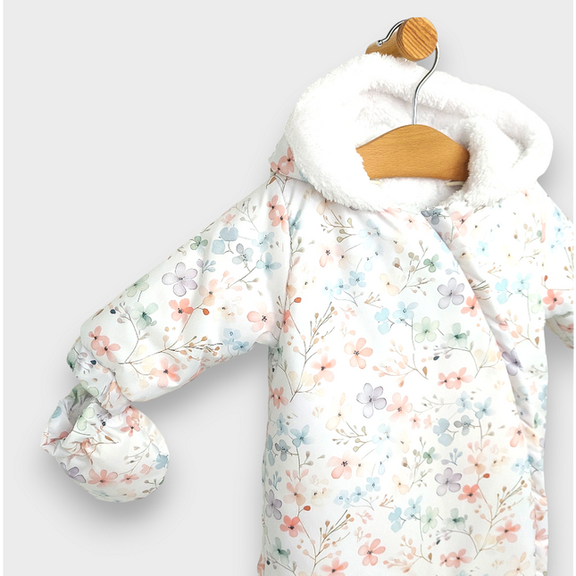 Rainy Бебешки космонавт Flowers 56 - 86 см. бял