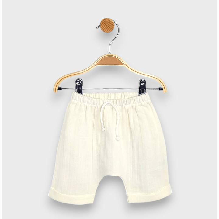 Rainy Бебешки муселинов комплект 2 части 62-86см. екрю