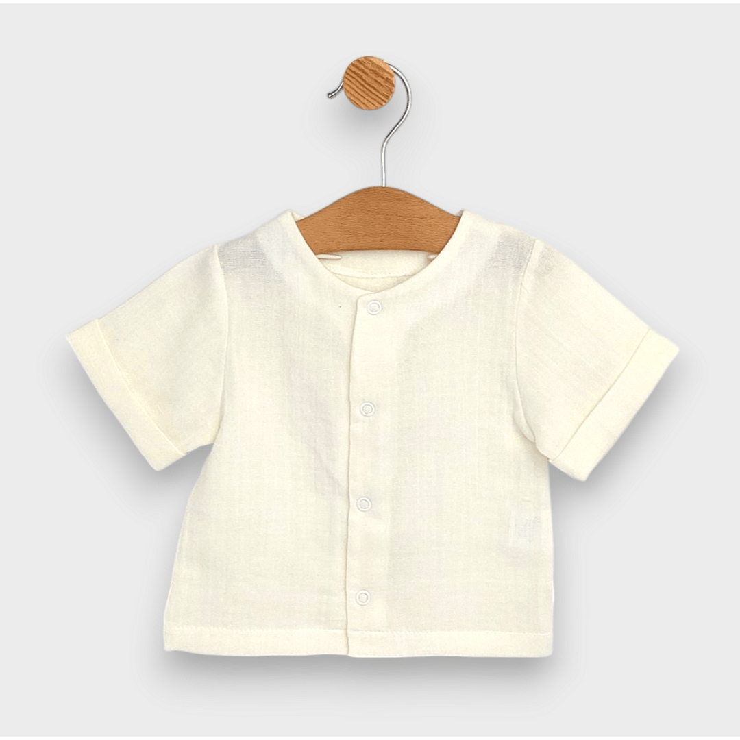 Rainy Бебешки муселинов комплект 2 части 62-86см. екрю