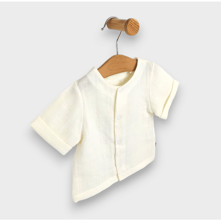 Rainy Бебешки муселинов комплект 2 части 62-86см. екрю